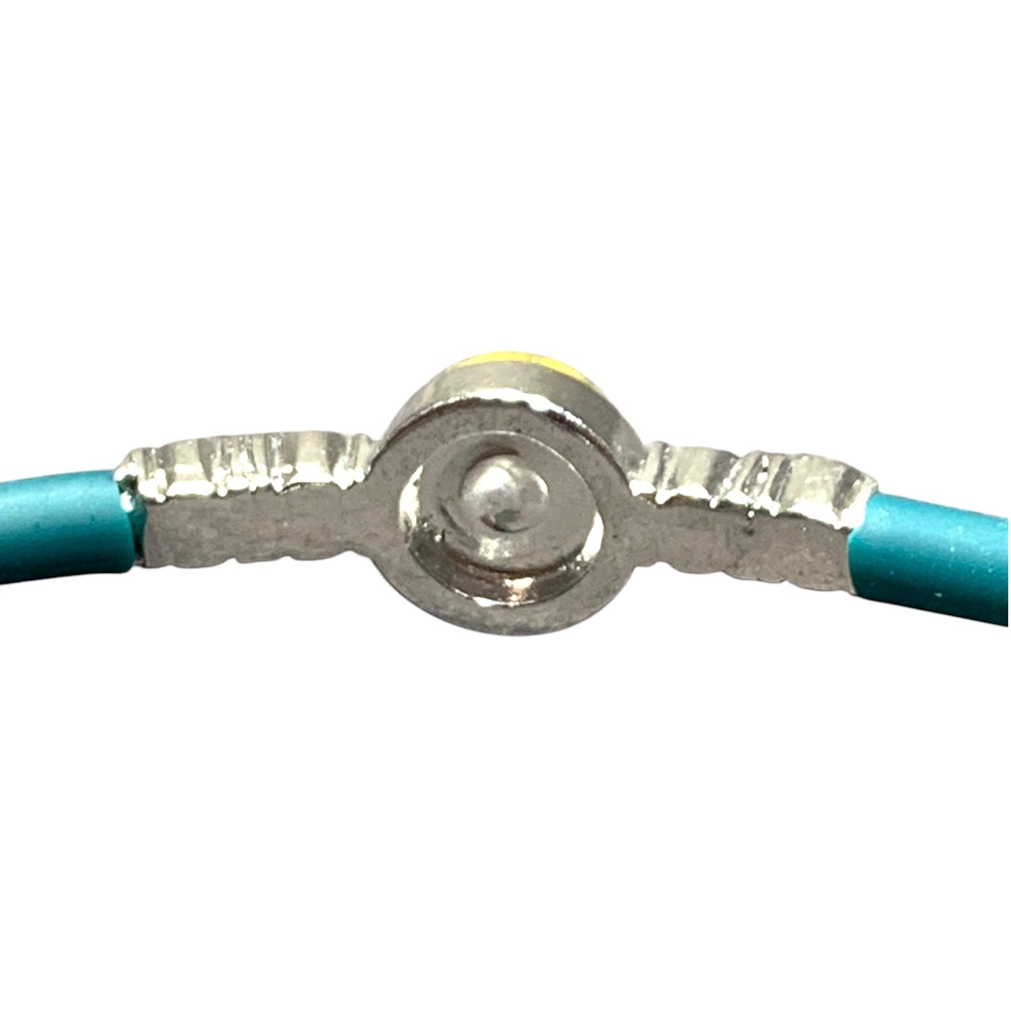 Bracciale in vetro di Murano e caucciù