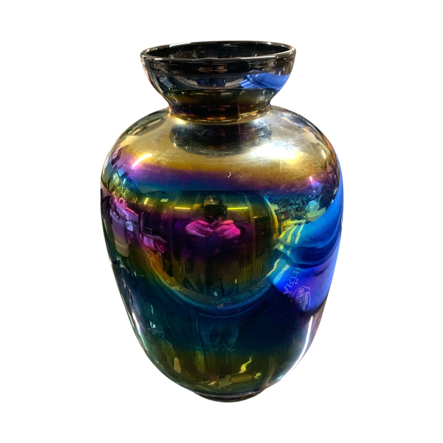 Vaso in vetro iridescente Scarabeo