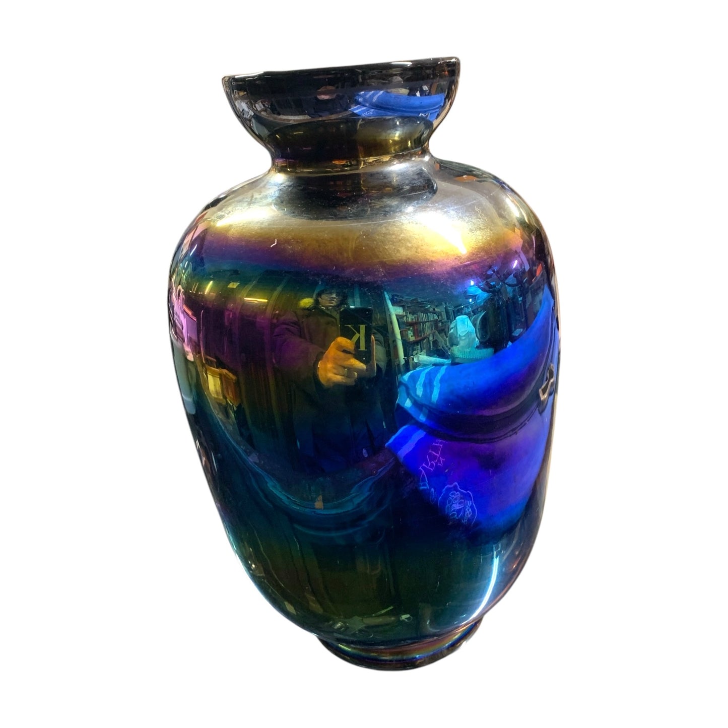 Vaso in vetro iridescente Scarabeo