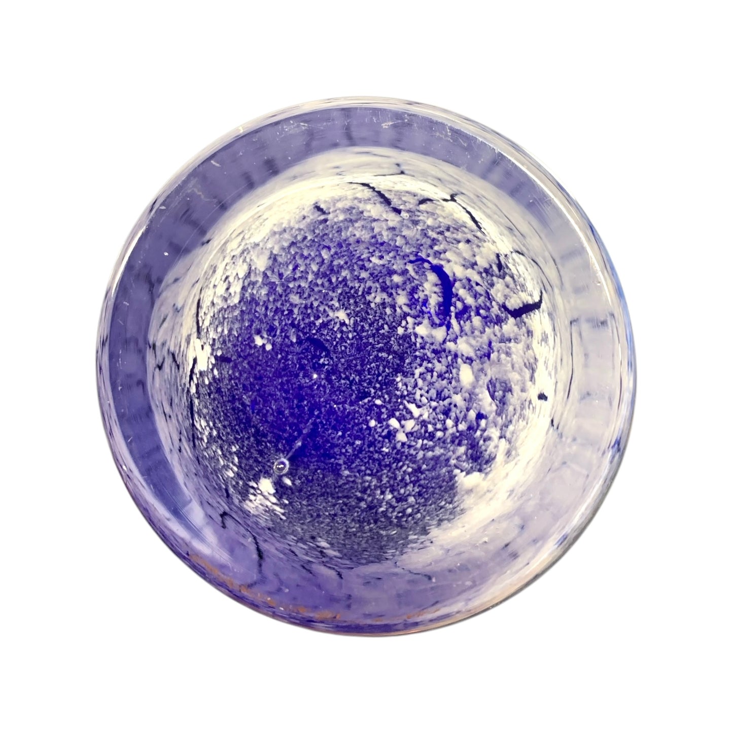 Vaso in vetro soffiato blu