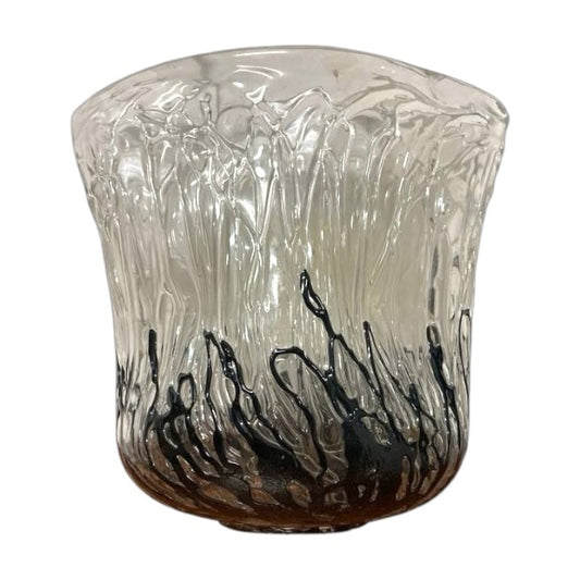 Vaso Lava trasparente e nero