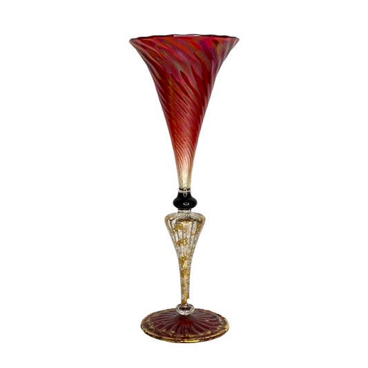 Calice rosso con oro