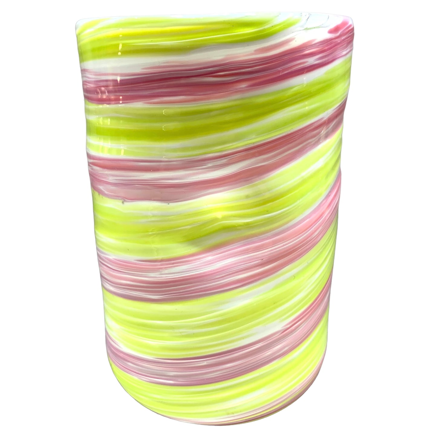 Set of colored glass glasses