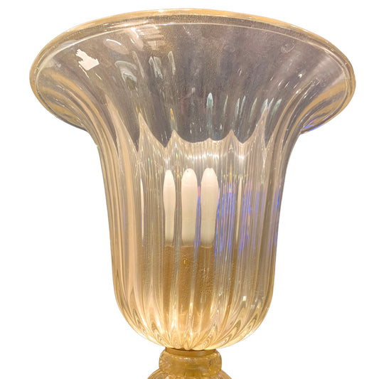 Barovier type gold floor lamp