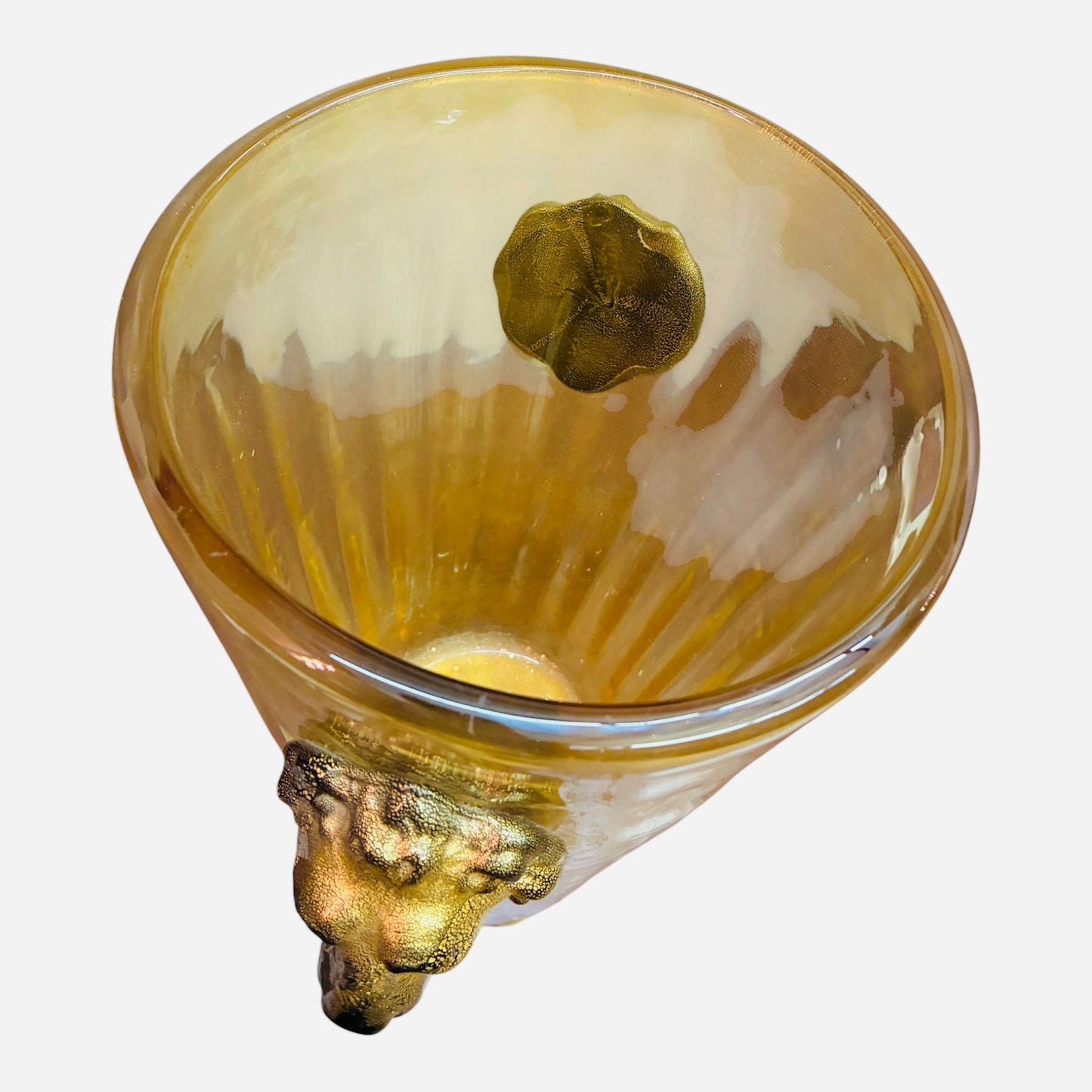 Vaso Ambra con teste di Leone