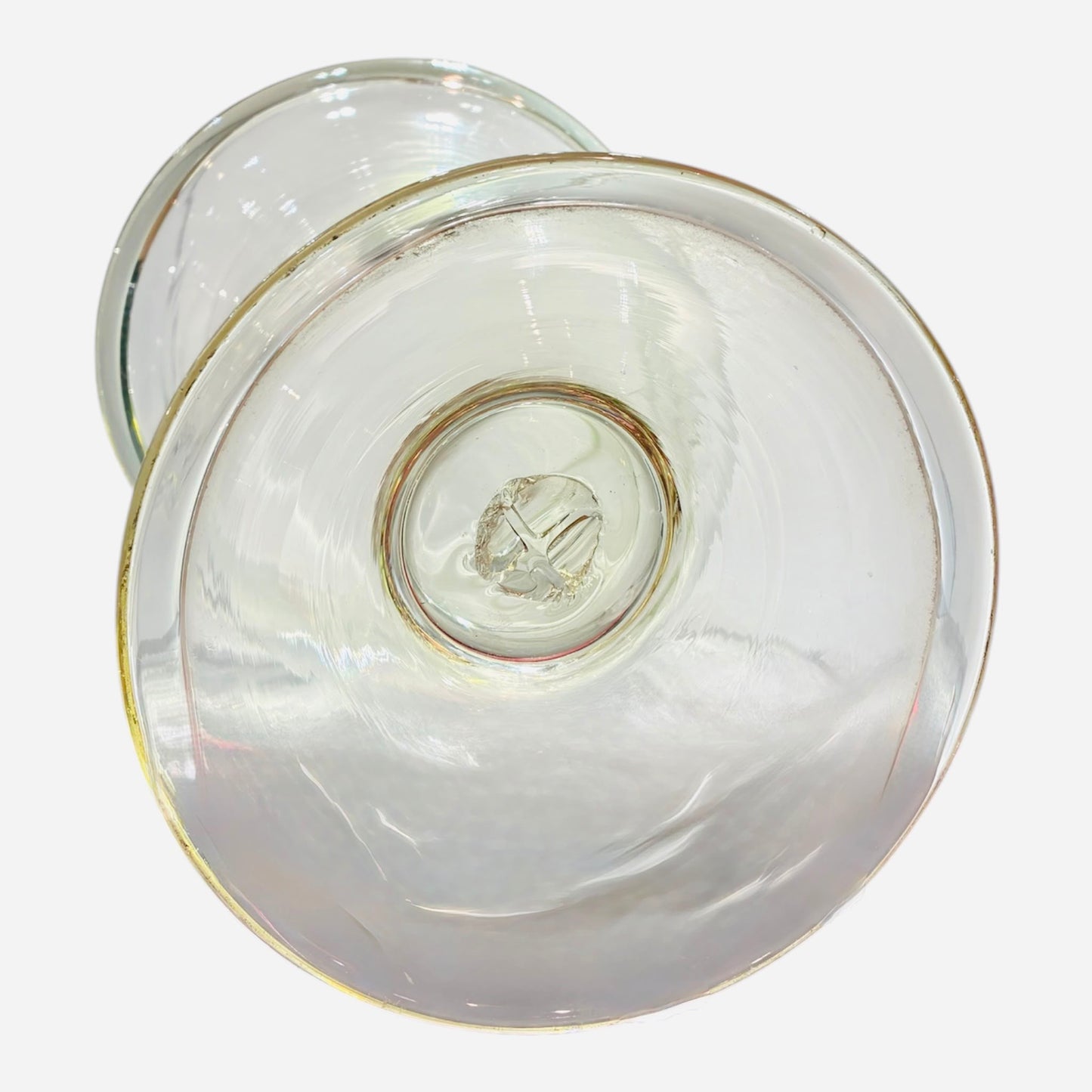 Vaso a calice in vetro soffiato