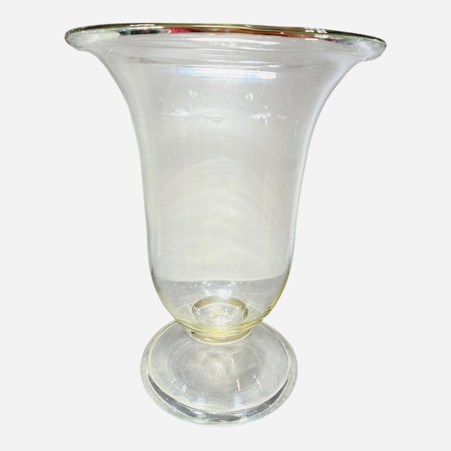 Vaso a calice in vetro soffiato