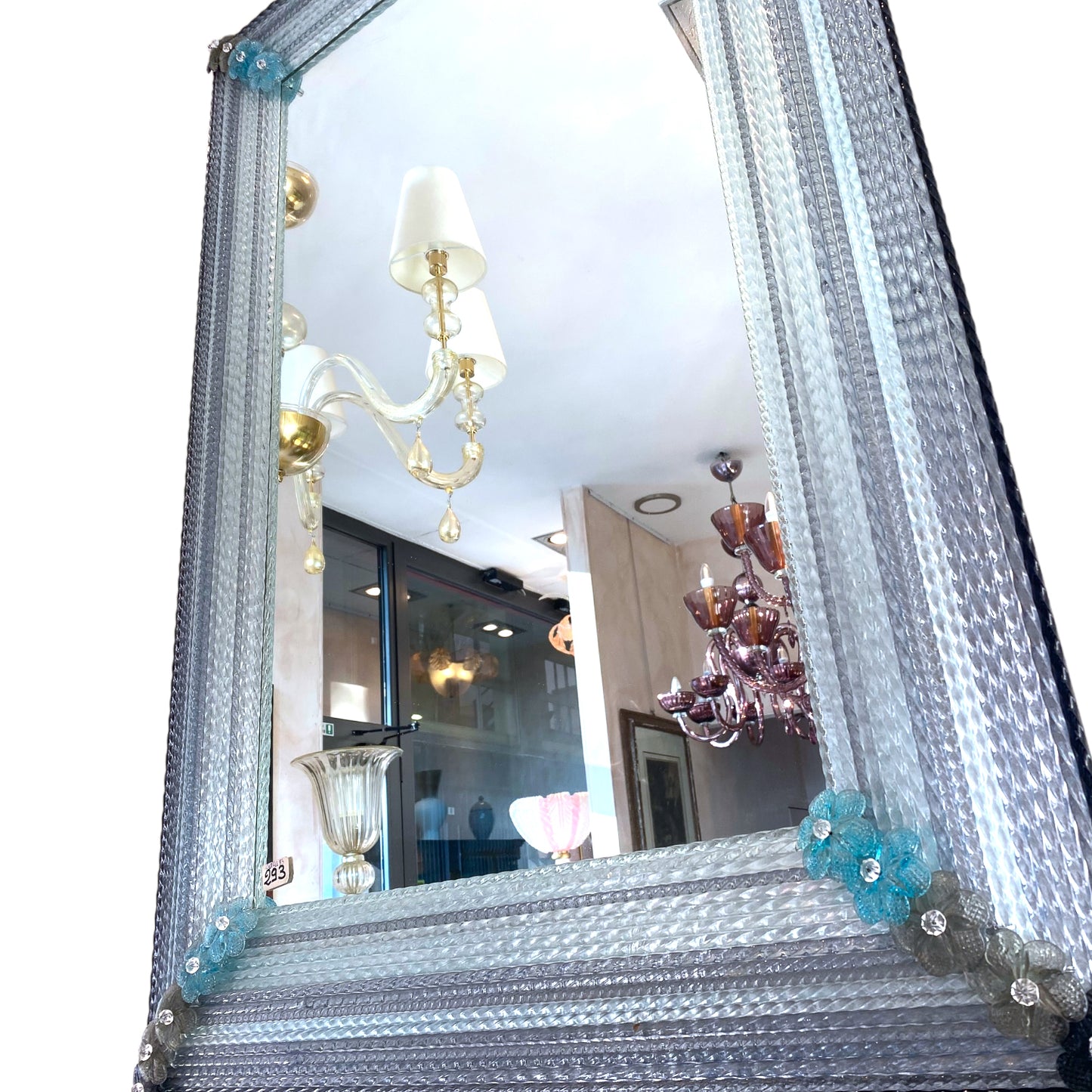 Mirror with flowers